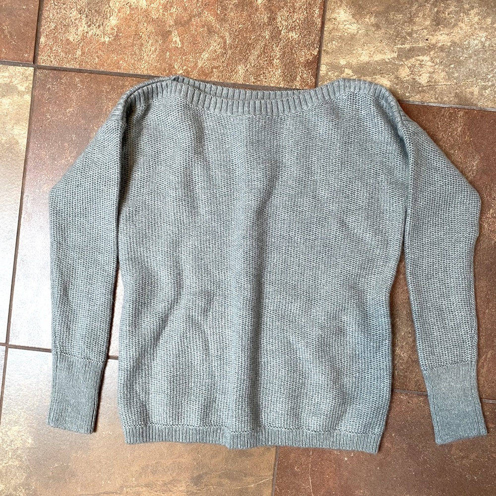 Gray cotton knitted banana republic sweater